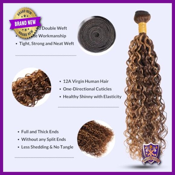 18 Inch Human Hair Extensions Water Wave Curly Bundle Virgin Hair main image 4